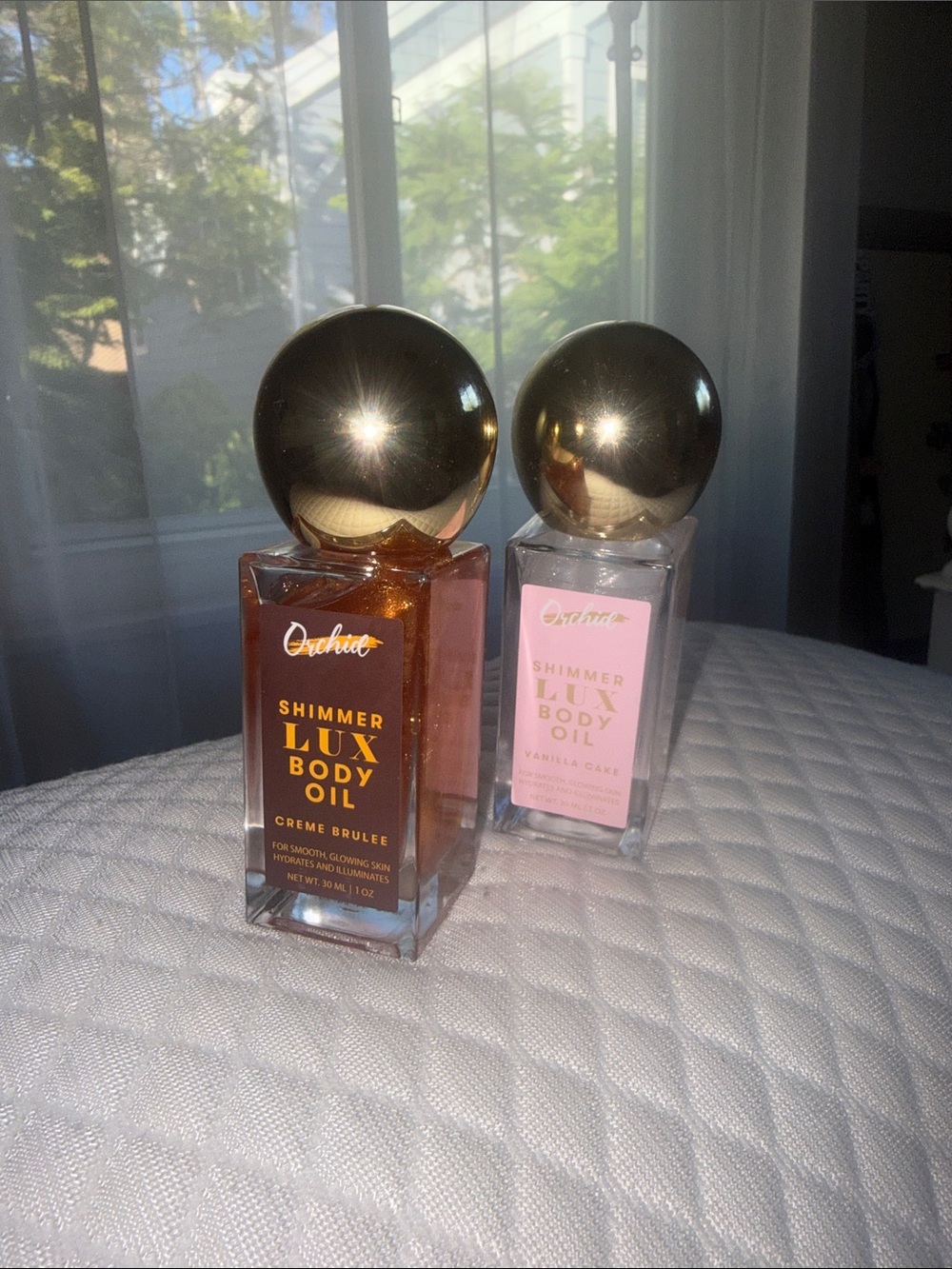 Viral Orchid Shimmer Lux Body Oil - Creme Brulee & Vanilla Cake